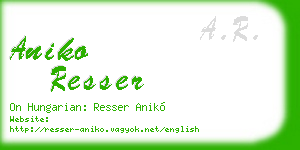 aniko resser business card